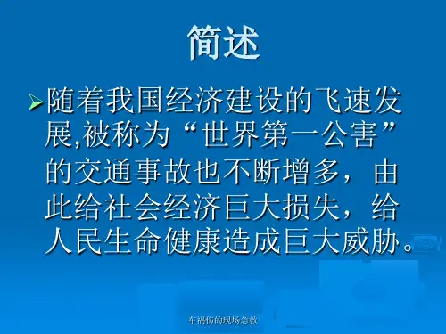 车祸伤的现场急救课件