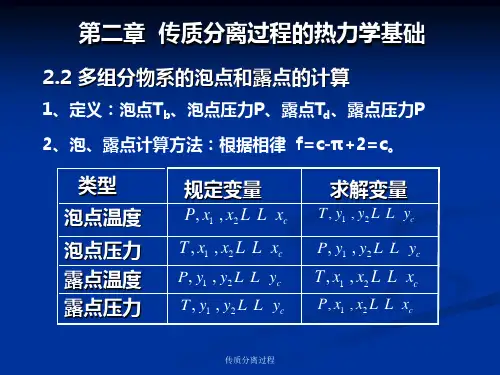 泡点和露点的计算