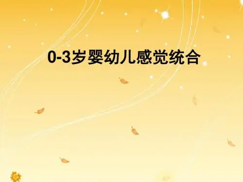 0-3岁婴幼儿感统