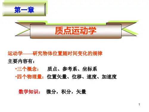 大物力学 质点运动学(课堂PPT)