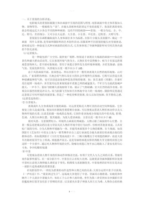 视听语言部分