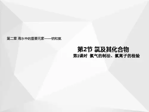 2019-2020学年人教版(2019)高中化学必修第一册课件：2.2.2氯气的制法、氯离子的检验