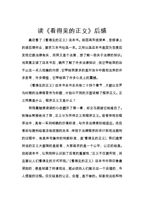 看得见的正义读后感