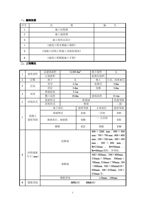 北京某综合楼模板施工方案_secret