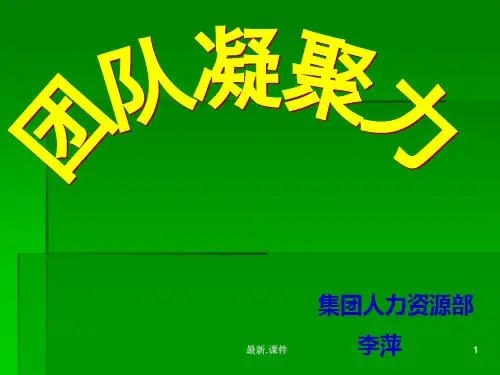 增强团队凝聚力打造高绩效团队教案.ppt