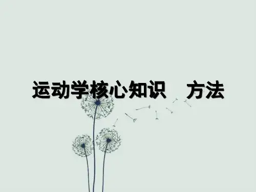 《高一物理运动学》PPT课件