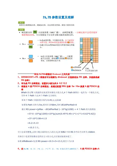 PA PB参数设置学习