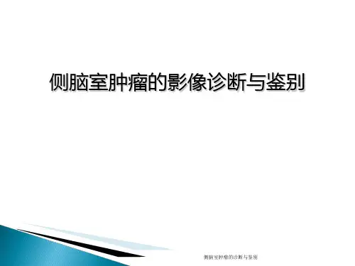 侧脑室肿瘤的诊断与鉴别课件