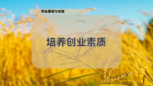 培养创业素质