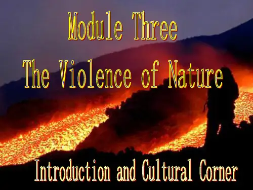 外研版高中英语必修三课件：Module 3 The Violence of Nature Introduction  Cultural Corner(共20张PPT)
