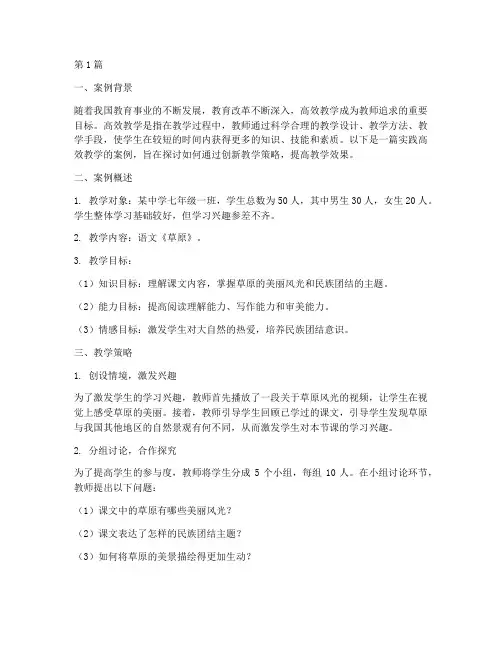 实践高效教学案例范文(3篇)