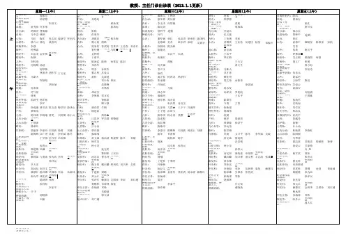 中山大学附属第一医院新出诊表