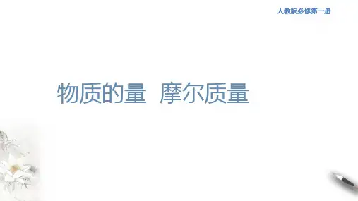 苏教版(2019)化学必修一《第二单元 物质的化学计量》物质的量 摩尔质量