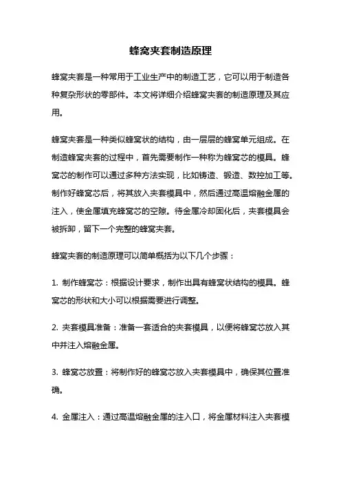 蜂窝夹套制造原理