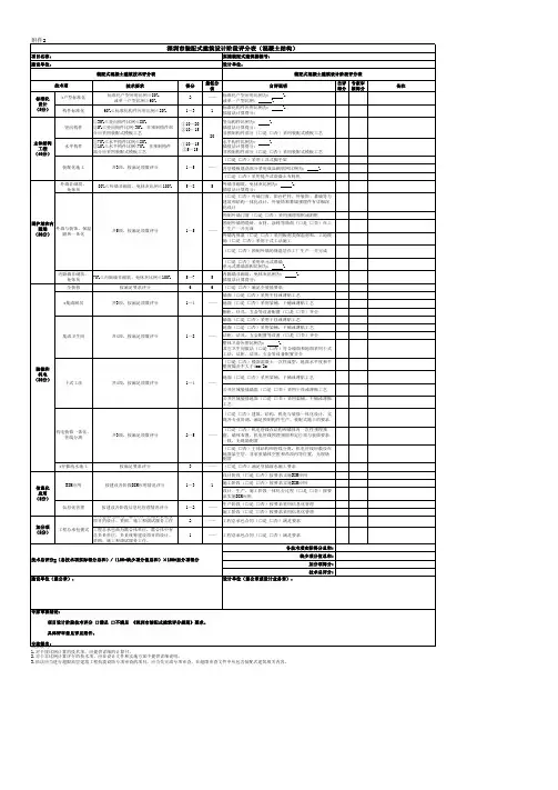 《装配式建筑设计阶段评分表(混凝土结构)》