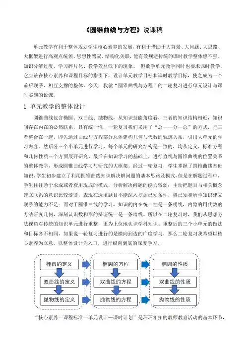 圆锥曲线与方程说课稿高三数学二轮复习(1)