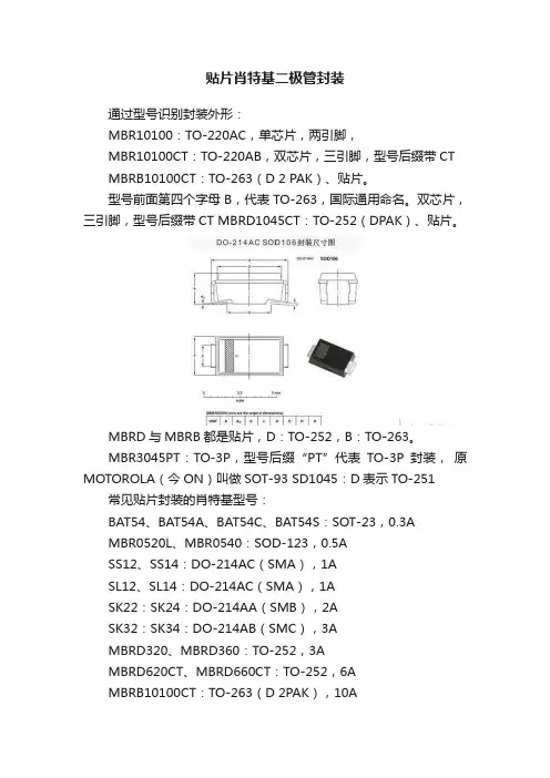 贴片肖特基二极管封装