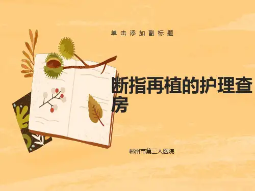 断指再植的护理查房