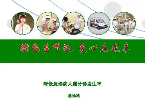 急诊科品管圈-绿色生命链