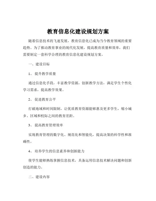 教育信息化建设规划方案