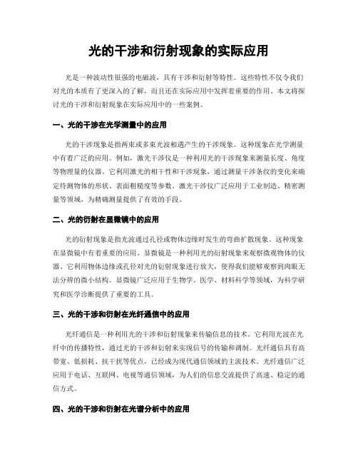 光的干涉和衍射现象的实际应用