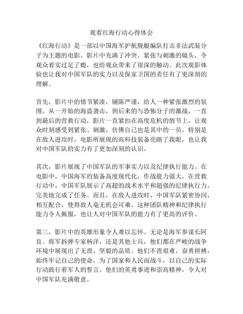 观看红海行动心得体会