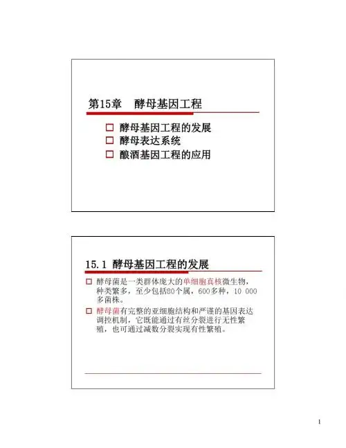 第十五章--酵母基因工程