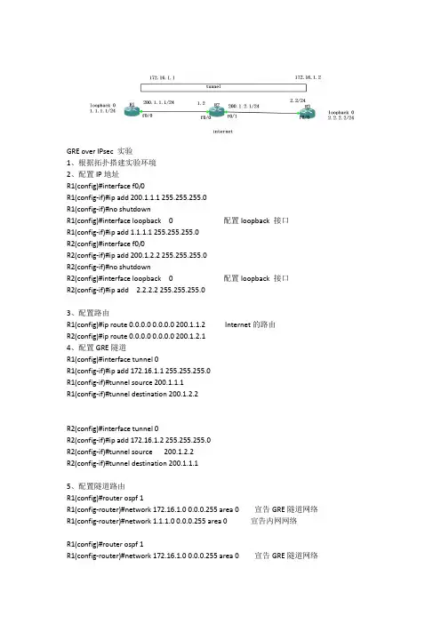 GRE over IPsec 实验