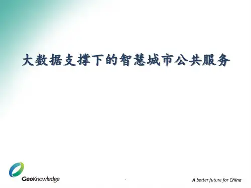 大数据支撑下的智慧城市公共服务PPT课件