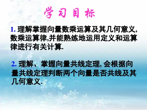 平面向量的数乘运算