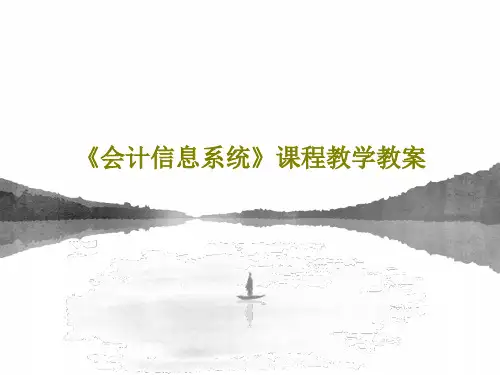 《会计信息系统》课程教学教案34页PPT