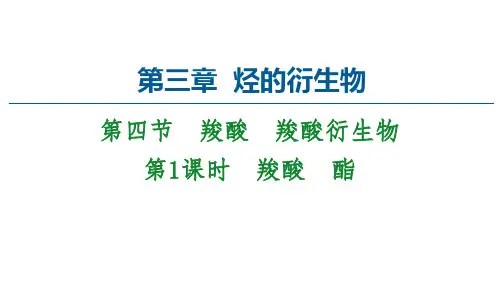 人教版高中化学选择性必修第3册 第3章 第4节 第1课时 羧酸 酯