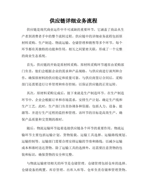 供应链详细业务流程