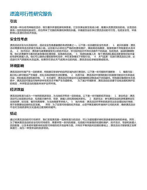 漂流可行性研究报告