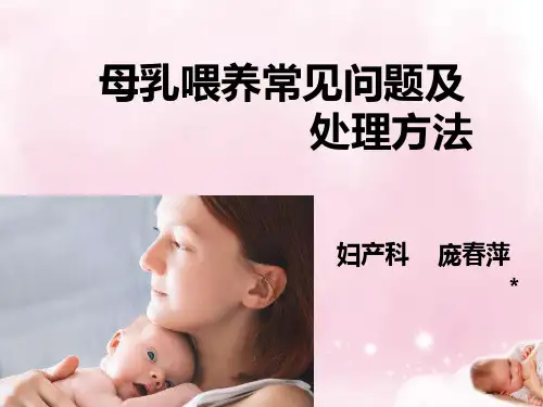 母乳喂养技巧和常见问题PPT课件