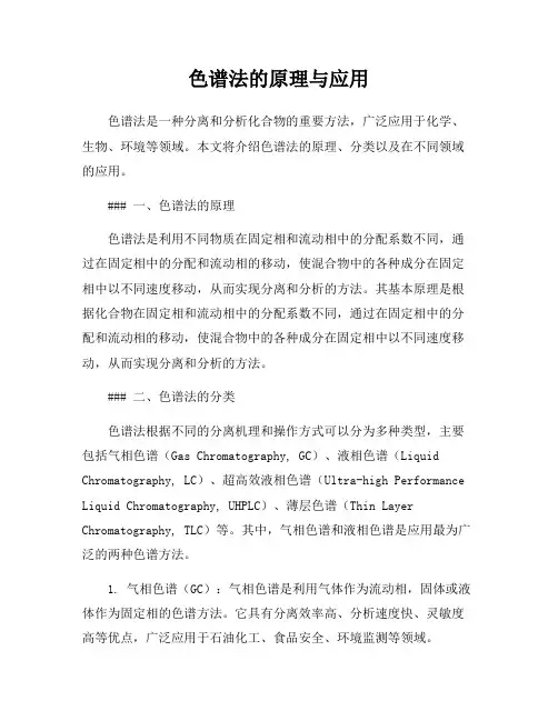 色谱法的原理与应用