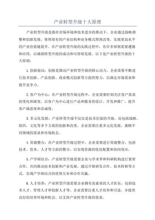 产业转型升级十大原理
