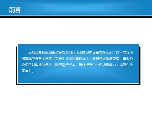 企业科技项目申报规划