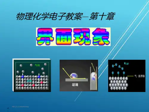 【物理化学】第10章 界面现象