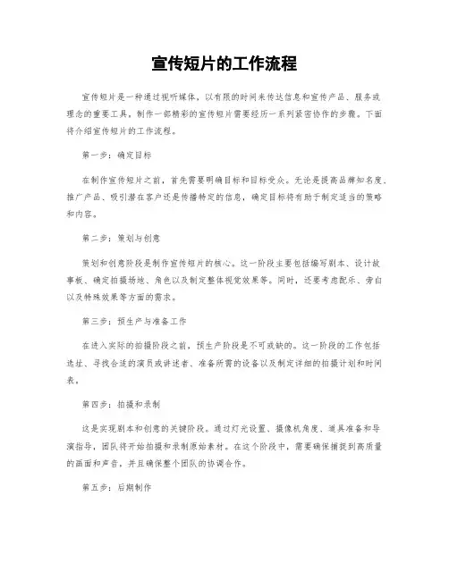 宣传短片的工作流程