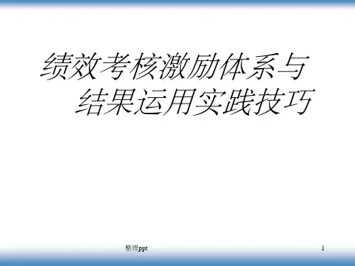 绩效考核激励体系ppt课件