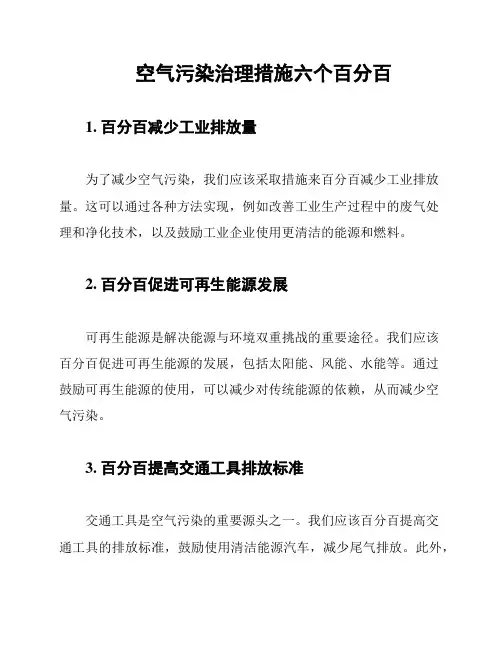 空气污染治理措施六个百分百