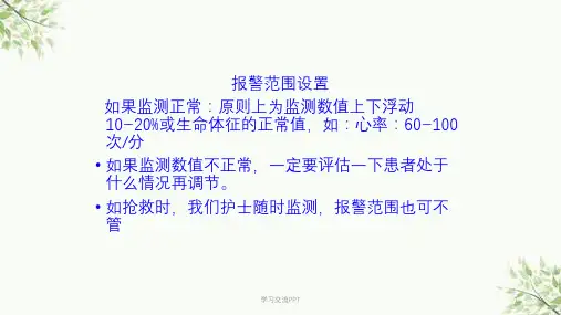 心电监护仪报警范围设置课件