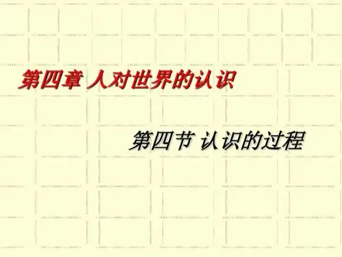 马克思主义哲学课件认识的过程