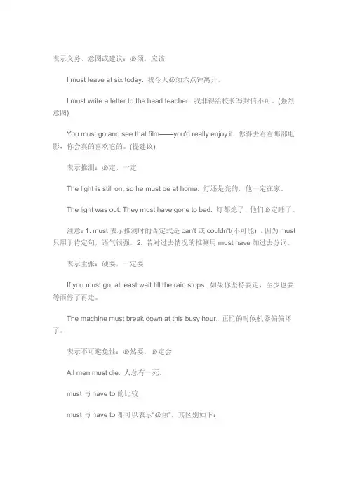 高级语法讲解：must的用法