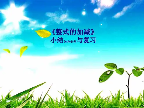 七年级数学上册 第3章 整式的加减本章复习课件华东师大华东师大级上册数学课件