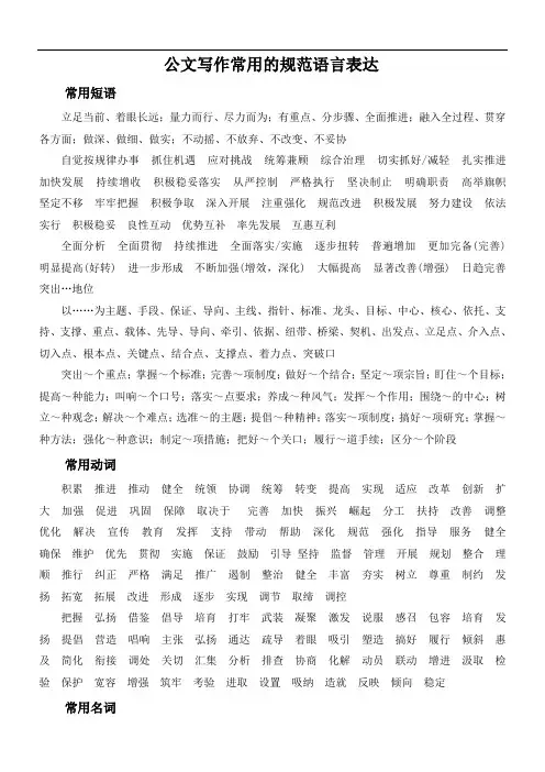 常用词汇和句子