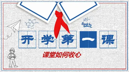 开学第一课课堂收心习惯养成主题班会PPT课件