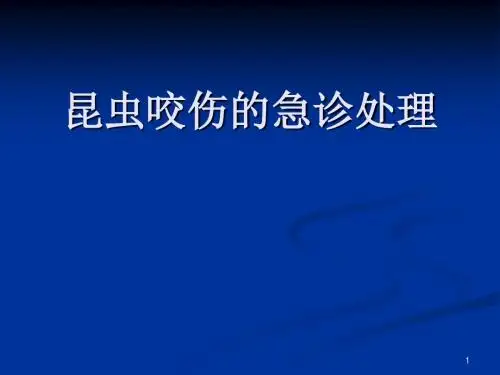 昆虫咬伤处理ppt课件