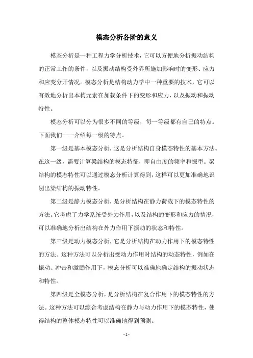 模态分析各阶的意义